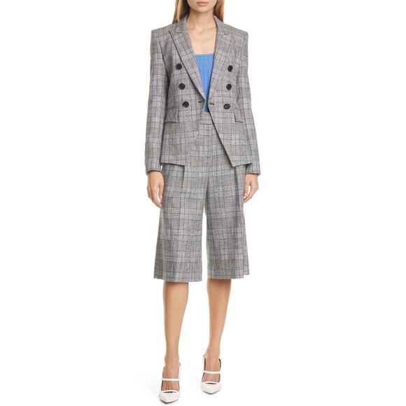 Veronica Beard Miller Glen Plaid Dickey Jacket Blazer & Culotte Suit Set - Picture 1 of 16